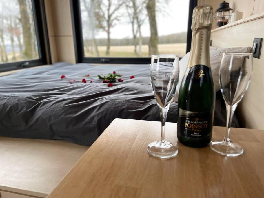 L'Envolee Ecolodge, Tiny House Au Coeur Des Vignes Loches-sur-Ource エクステリア 写真